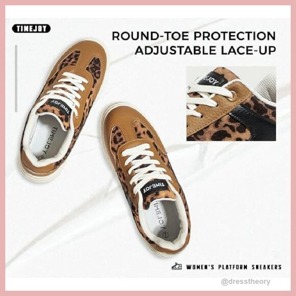 Women's Platform Sneakers Chunky Sole Non-Slip Comfortable Walking Shoes - Picture 7 of 8